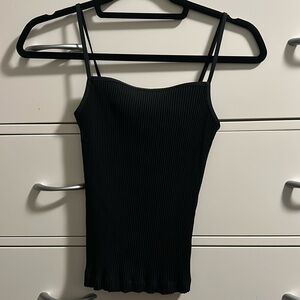 Ribbed black camisole from Aritzia